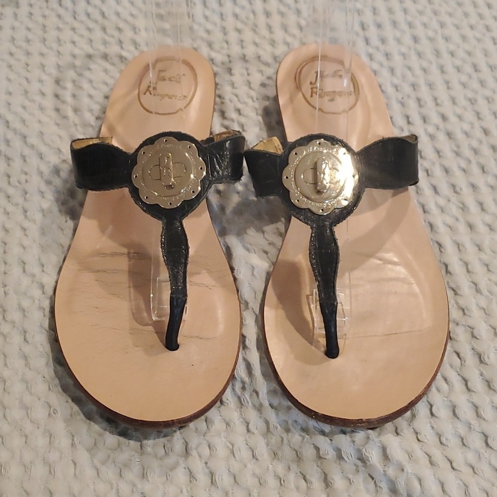 Jack Rogers Brown Casual Slide Thong Sandals Shoes Women's 9 M (3)